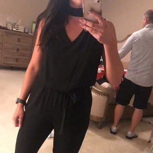 Black pants romper